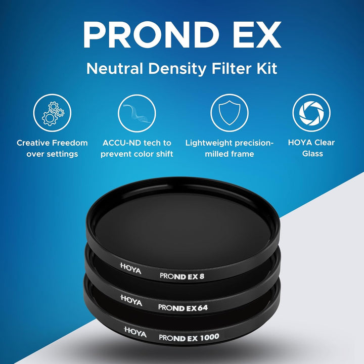 HOYA PRO ND-EX Filter kit Pro ND8/ND64/ND1000 ø82mm ø82mm ND8, 64, 1000 Kit, ø82mm ND8, 64, 1000 Kit