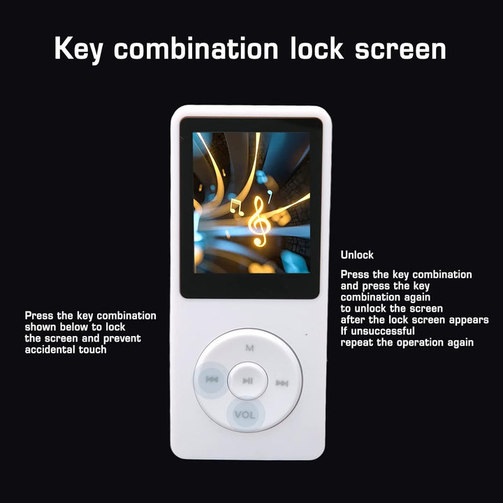 8 GB MP3 MP4 Player, Tragbarer Musik Player mit 1,8 Zoll TFT HD Bildschirm, Walkman Sportmusik Playe