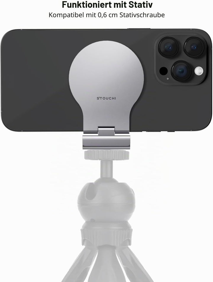 Stouchi Continuity Camera Mount für iMac, Desktop Monitor,Einstellbarer Winkel iPhone Monitor Halter