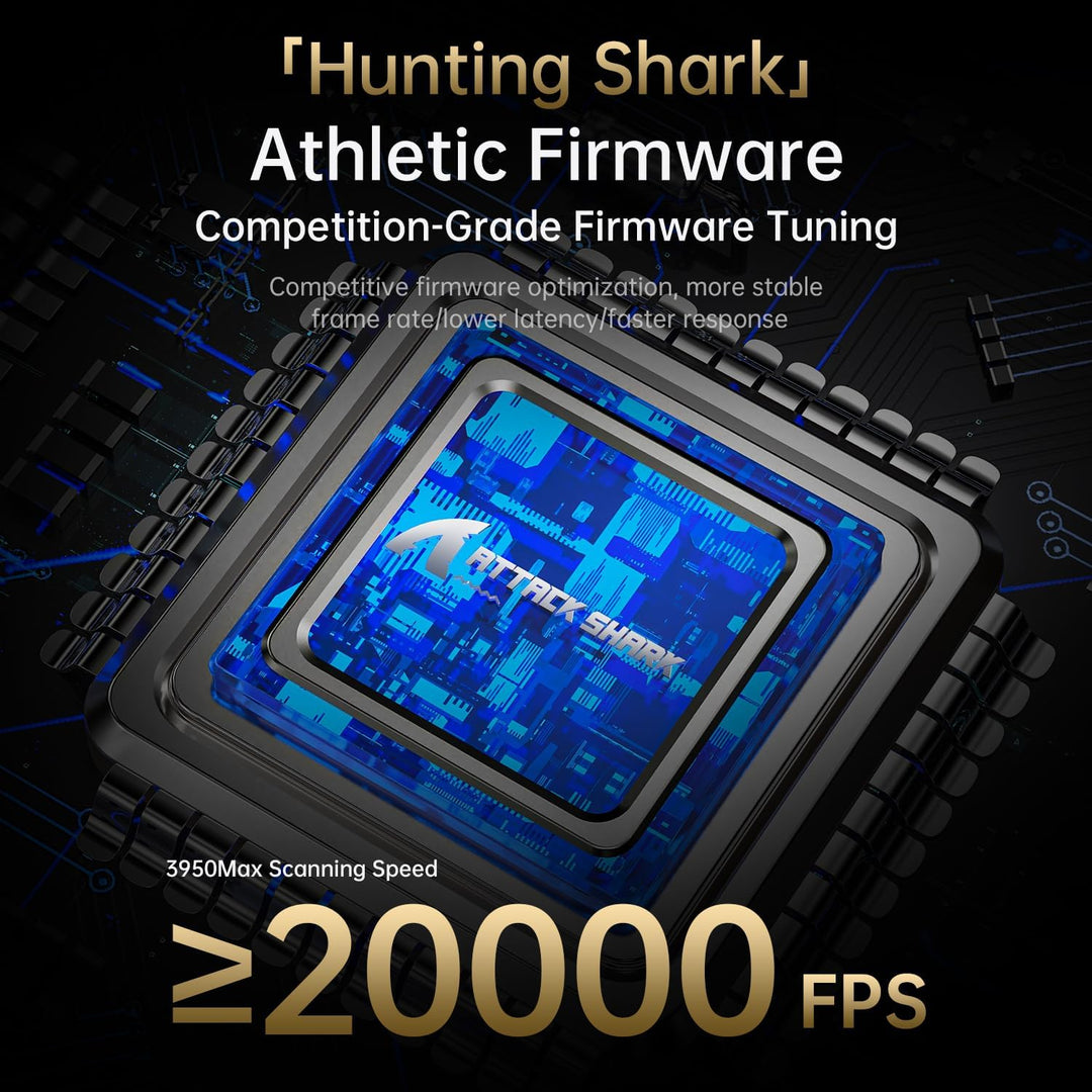 ATTACK SHARK X8 Ultimate Mouse for Large Hand, 65g Superlight, Nordic 54L15MCU, PixArt PAW3950MAX Ga