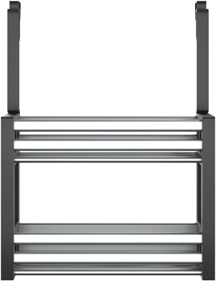 Unterschrank-Organizer Aluminium 34x12x26 cm mit 2 Ablagen, platzsparend für Küche und Speisekammer,