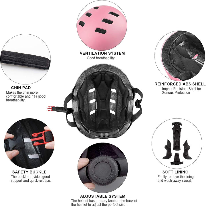 KORIMEFA Kinder Fahrradhelm Kinderhelm Radhelm Sporthelm CE-Zertifizierung für Fahrrad Skateboard Sc