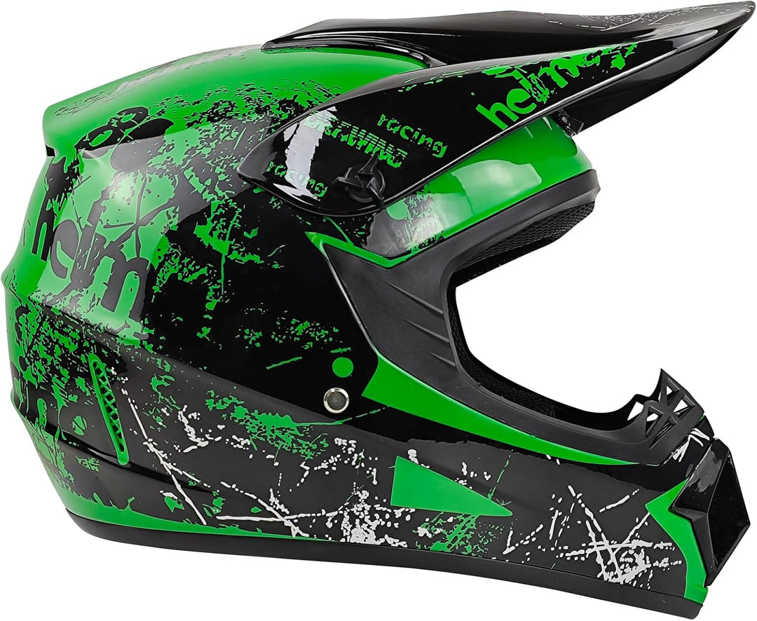 Jugend-Offroad-Motocrosshelme,Fahrradhelme für Jungen und Mädchen,Personalisierter Motorradhelme,CE