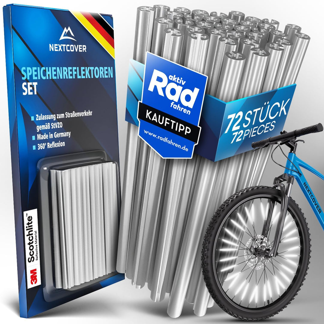 Nextcover® Speichenreflektoren Fahrrad - Das Original - [3M Scotchlite] maximale Sichtbarkeit I StVZ