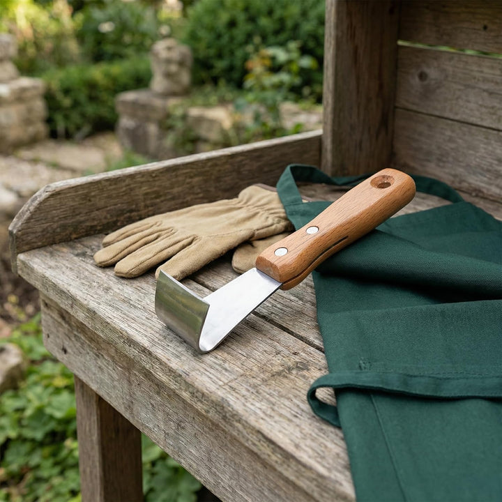 Toyvian Rindenschäler mit Holzgriff Manuelles Entrindungswerkzeug für Gartenbäume Rostfrei Langlebig