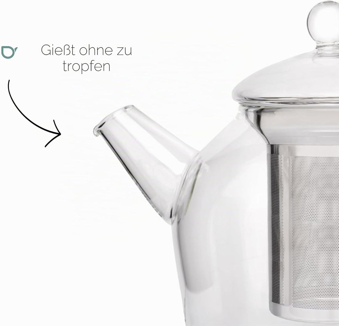 Bredemeijer Teekanne Minuet Glas 1,5L +Edelstahlfilter