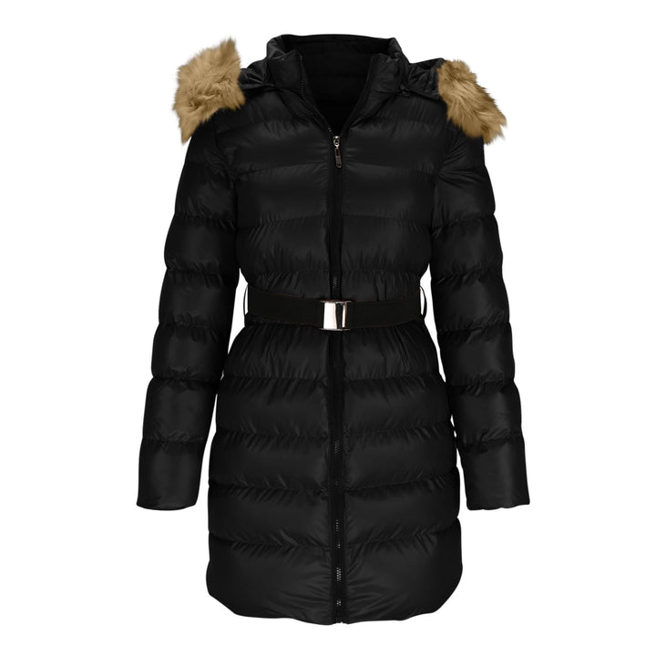 Awrvia Damen Jacke Steppjacke Warme Winter Übergangsjacke Gesteppt Stepp Wintermantel mit Gürtel Dau