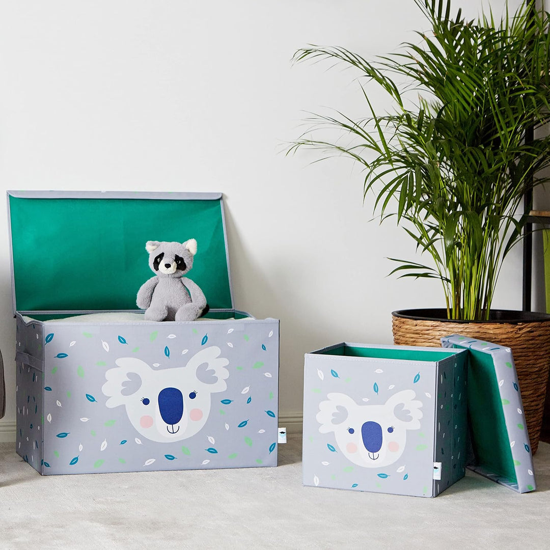 Love IT Store IT Sitzhocker mit Stauraum - Hocker aus Stoff - Verstärkt mit Holz - Belastbar bis 150