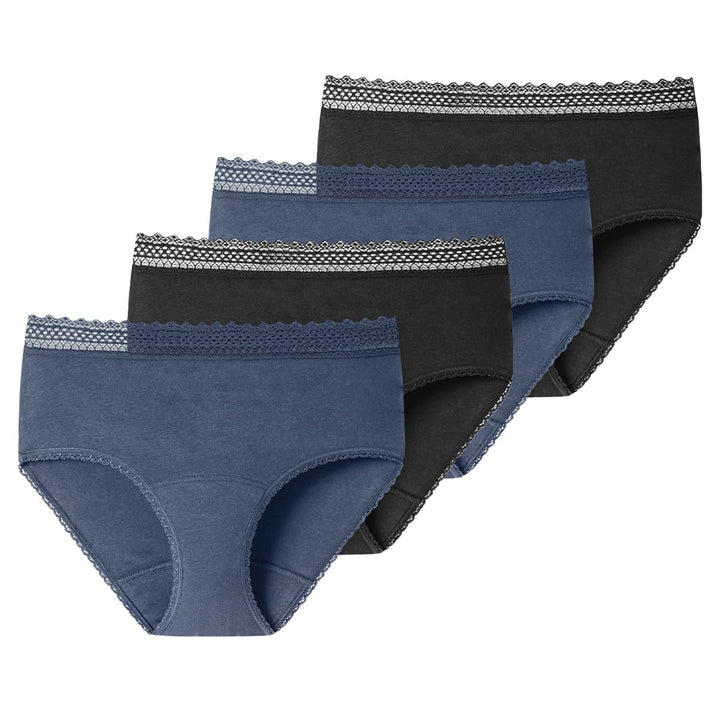 Schiesser Damen 2 Pack Menstruationswäsche/ Periodenslip Komfortschnitt auslaufsicher - Secret Care