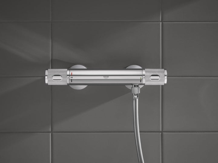 GROHE Precision Feel - Thermostat- Brausearmatur (wassersparend, mit Rändelstruktur, Verbrühschutz,
