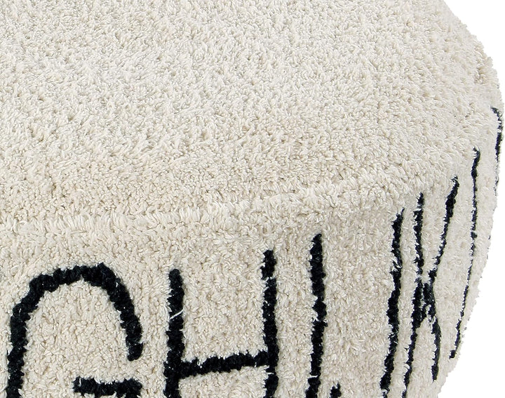 Lorena Canals Puff ABC Natural, Schwarz -100% natürliche Baumwolle/füllung: 100% Polyester - 70x70 c