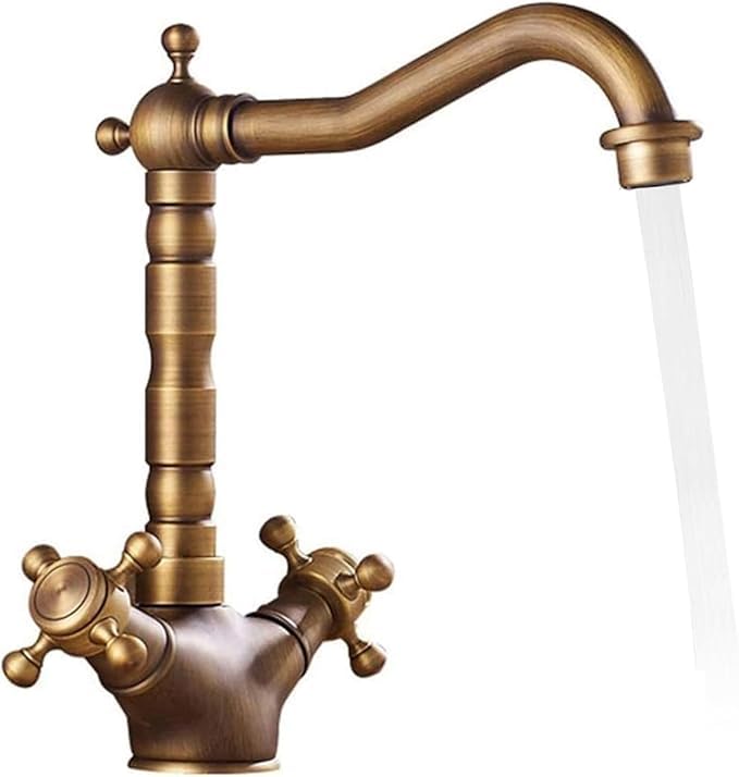 Wasserhahn Küche Bronze Antike, Wasserhahn Bad Waschbecken Armaturen, Mischbatterien aus Kupfer 360°