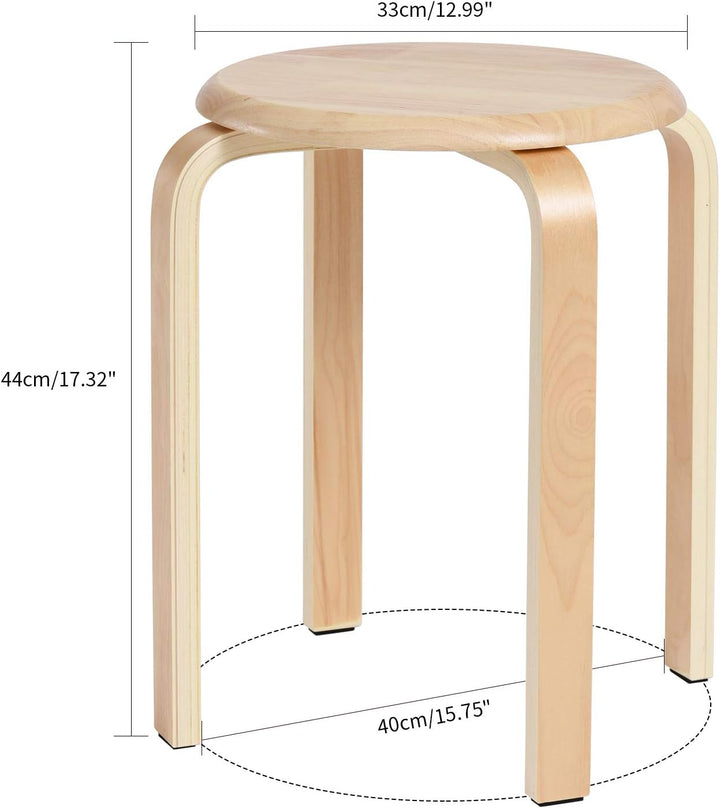 IBUYKE Stapelhocker-Massivholz Hocker Hausbank Holzhocker Mode Kreative Hocker Moderne Esstisch Hock