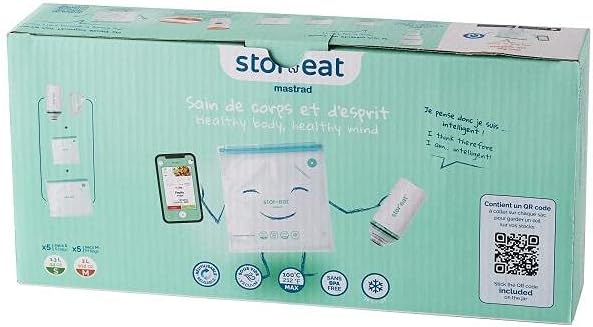 Mastrad – 1 Vakuumgarer-Set Stor'eat – Zusammensetzung 5 Beutel à 1,3 l + 5 Beutel à 3 l – 1 Vakuump