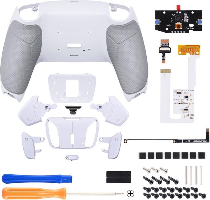 eXtremeRate Programmierbar RISE4 Remap Kit für ps5 Controller BDM-030/040,Remap Board&Rückplate Gehä
