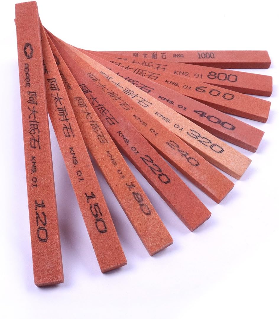 ATOPLEE 120/150/180/220/240/320/400/600/800/1000# Schleifstein Messerschärfer [10pcs Alle Grössen]