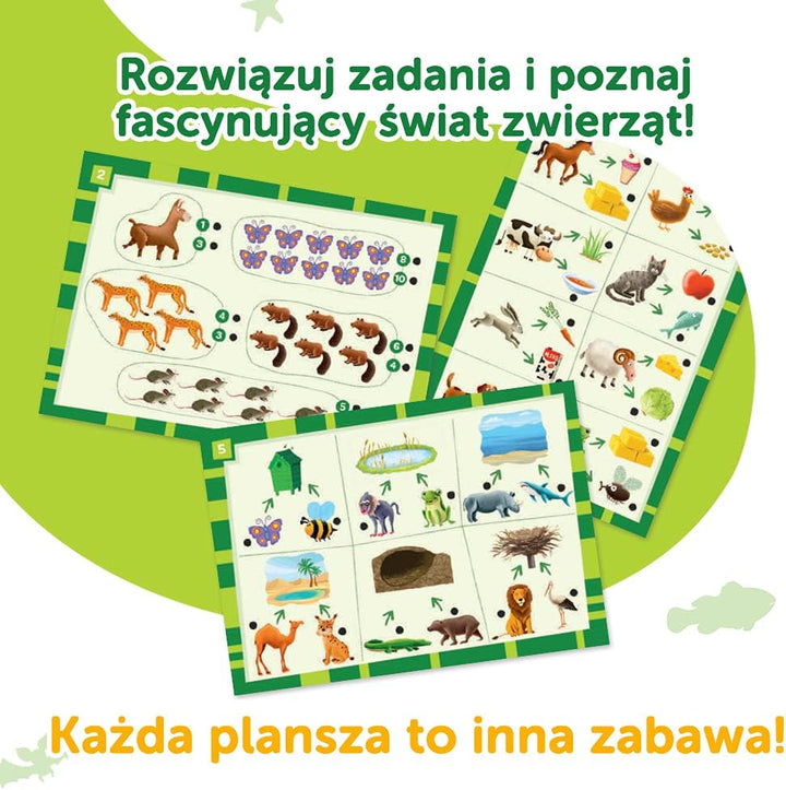 Trefl Tiere - Kleiner Entdecker und Magischer Bleistift Lernspiel für Kinder ab 4 Jahren