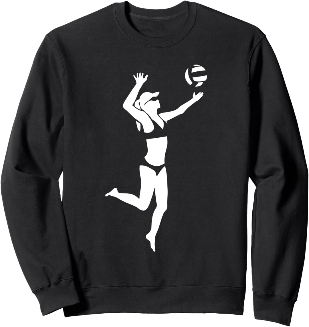 Beachvolleyball Frau Mädchen Sweatshirt