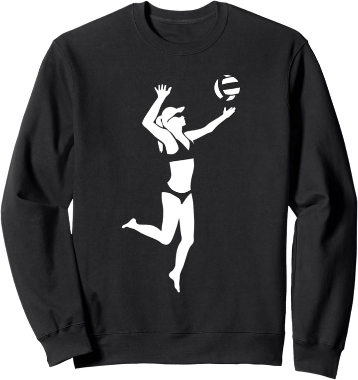 Beachvolleyball Frau Mädchen Sweatshirt