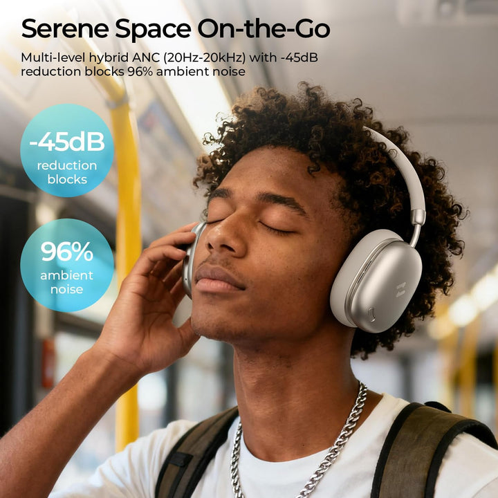 havit Space S1 Adaptive Active Noise Cancelling Kopfhörer, LHDC Bluetooth 6.0 Hi-Res Wireless Over E