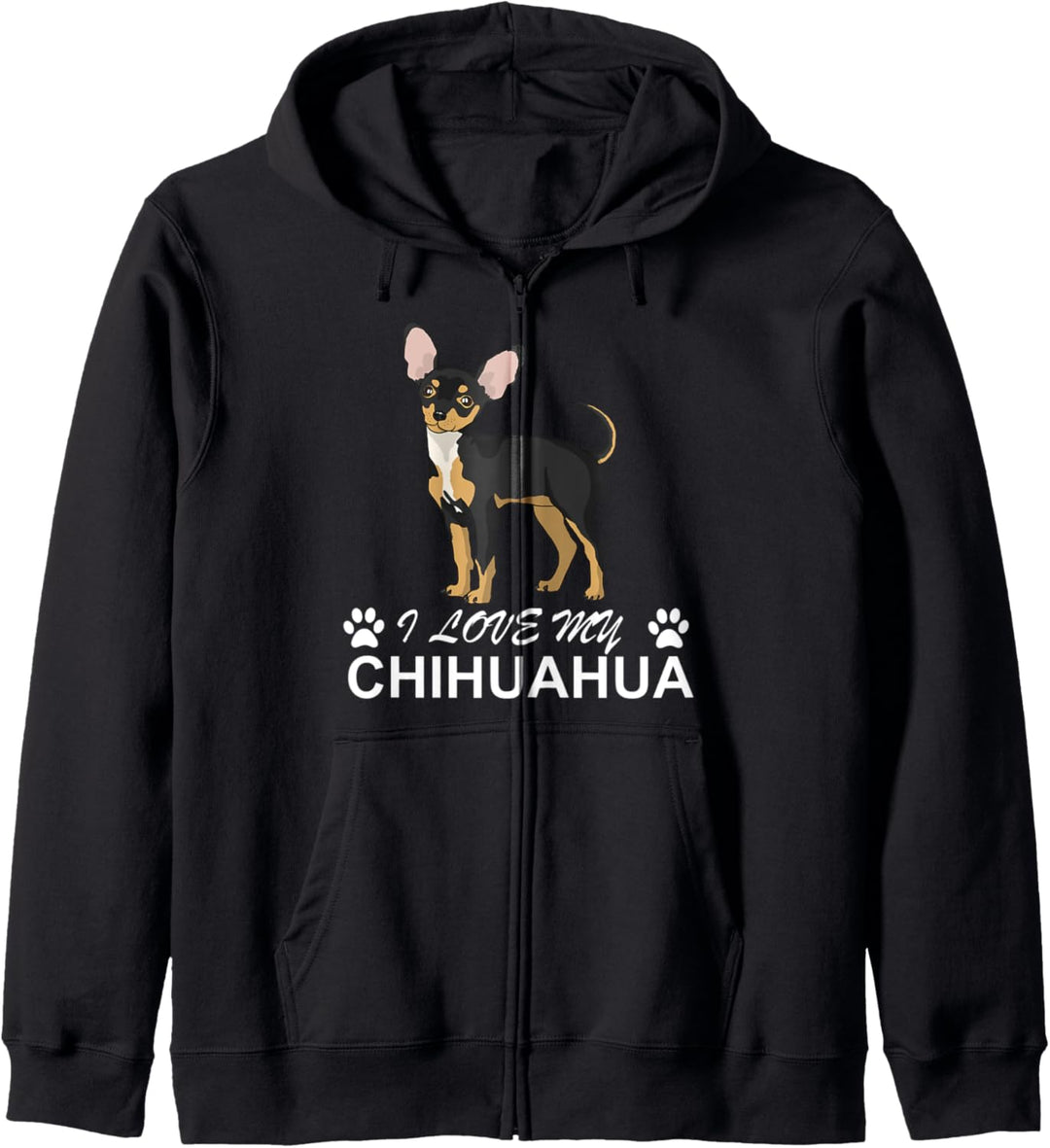 I love my Chihuahua Chiwawa Damen Herren Kinder Kapuzenjacke