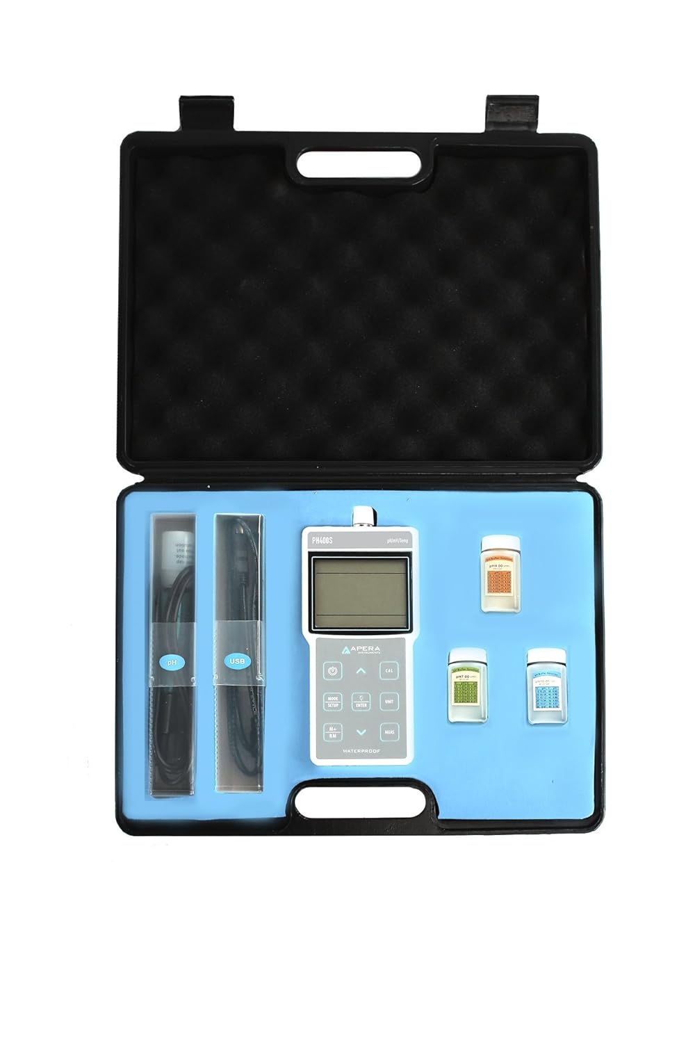 Apera Instruments PH400S tragbares pH-Messgerät mit GLP-Datenverwaltung und USB-Anschluss (pH-Messbe