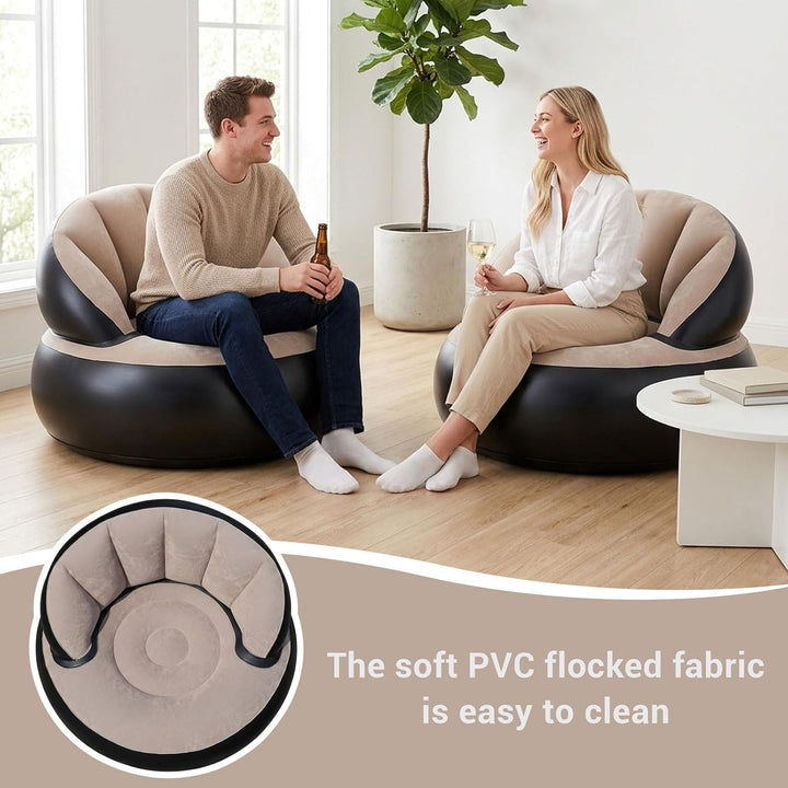 Aufblasbares Sofa in Muschelform, Aufblasbarer Stuhl Leicht zu Reinigen, Verhindert Luftlecks, Beflo