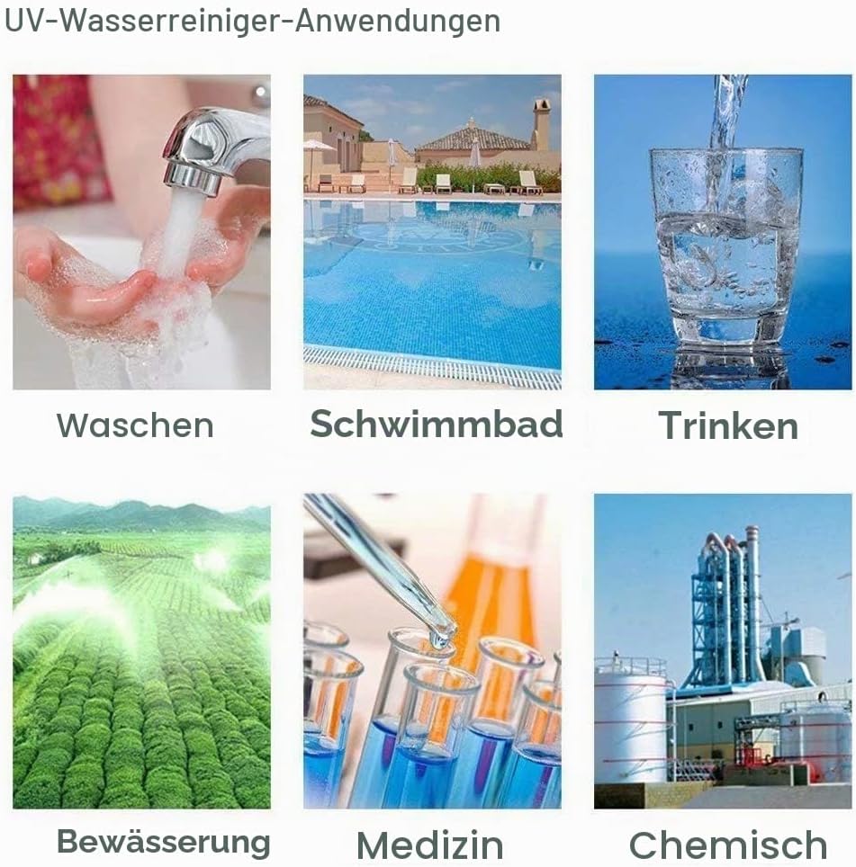 Realgoal 25W UV Wasserreiniger 6 GPM UV Wasserfilter, zusatzliche 1 Lampe hinzufugen 25w Einheit Zus