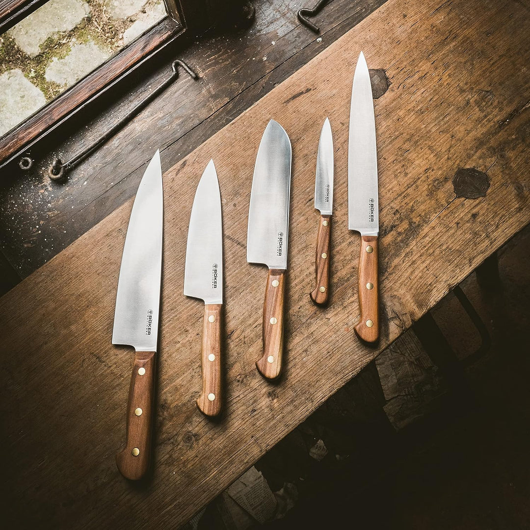 BÖKER SOLINGEN® Cottage-Craft - handgefertigtes Carbonstahl Chefmesser Solingen - extra scharfes Küc
