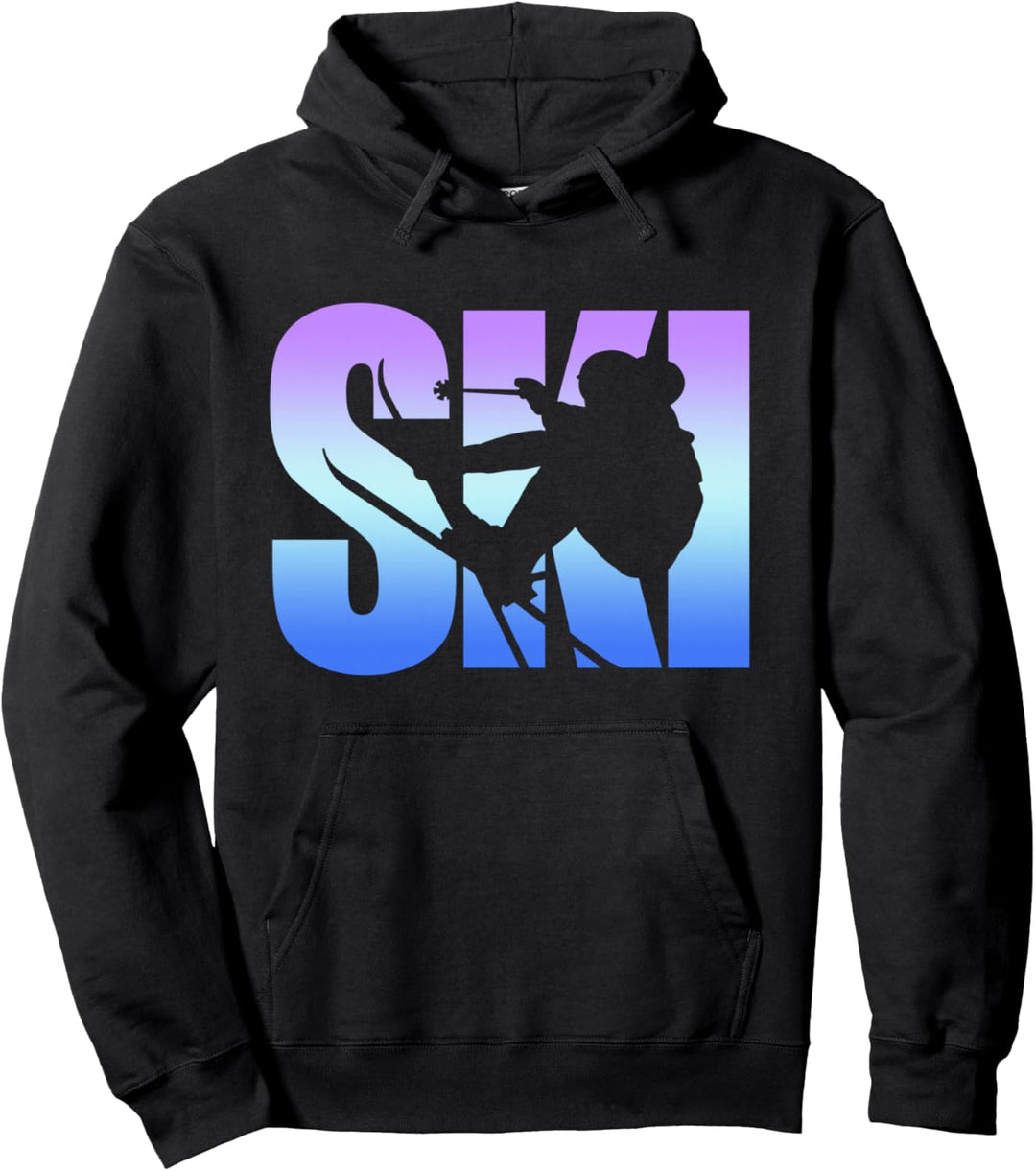 Ski, Skifahren, Skifahrer, Herren, Damen, Kinder, Jungen, Mädchen, Wintersport. Pullover Hoodie