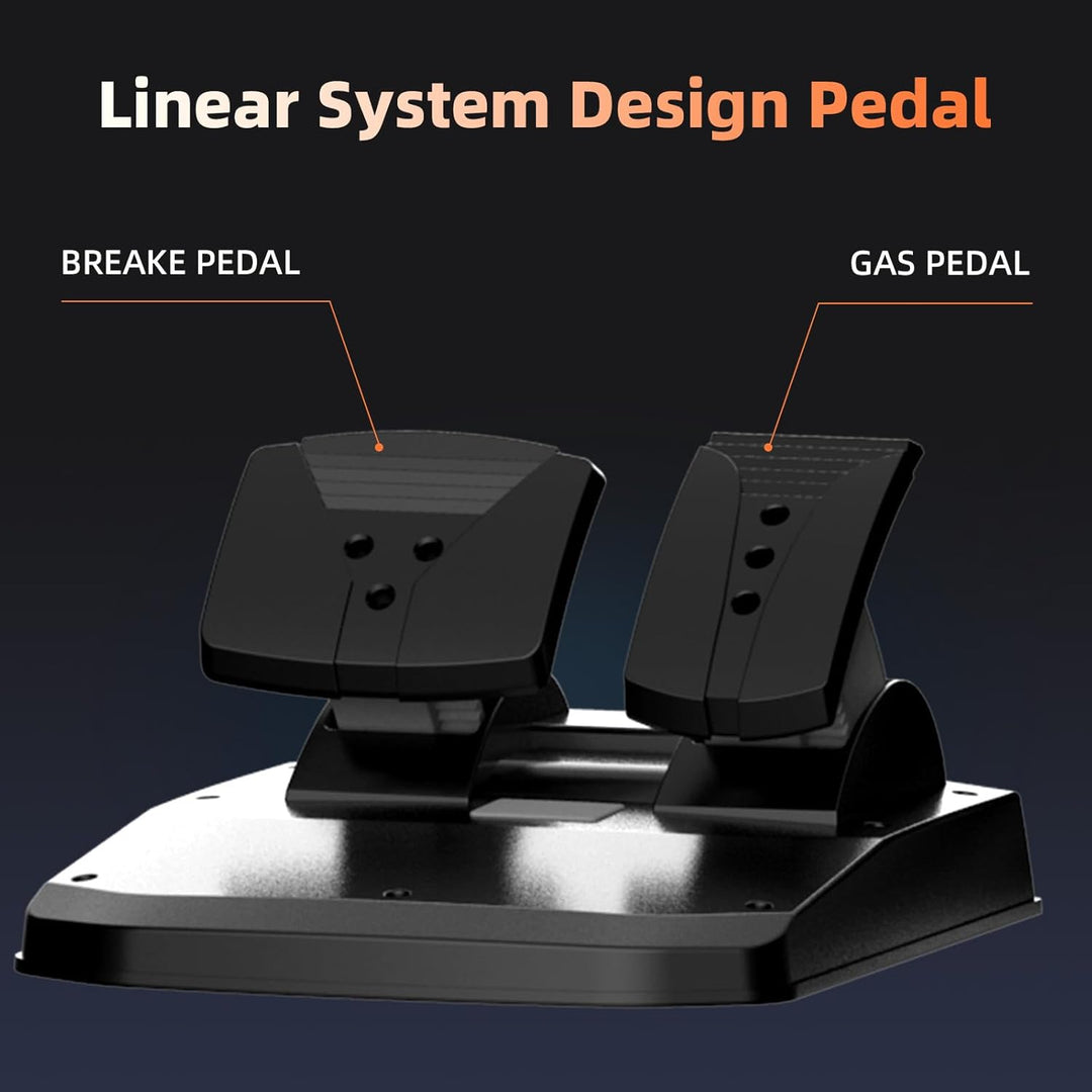 DOYO Gaming Lenkrad mit Pedalen, Lenkrad PC mit Vibration und Force Feedback, 270° PS4 Lenkrad mit P