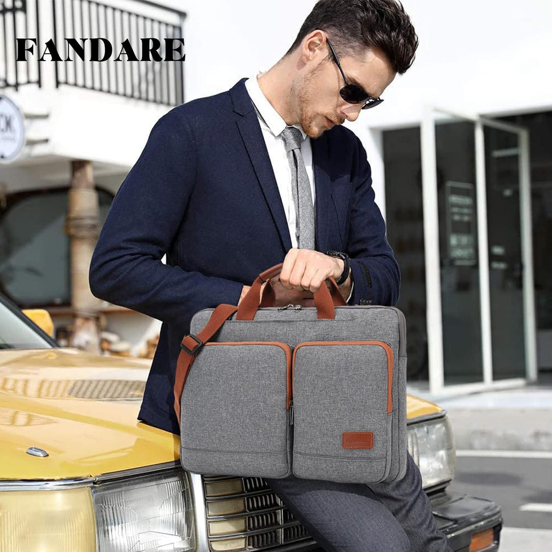 FANDARE Laptoptasche 15,6 Zoll Notebooktasche Laptop Umhängetasche mit Schultergurt Herren Aktentasc