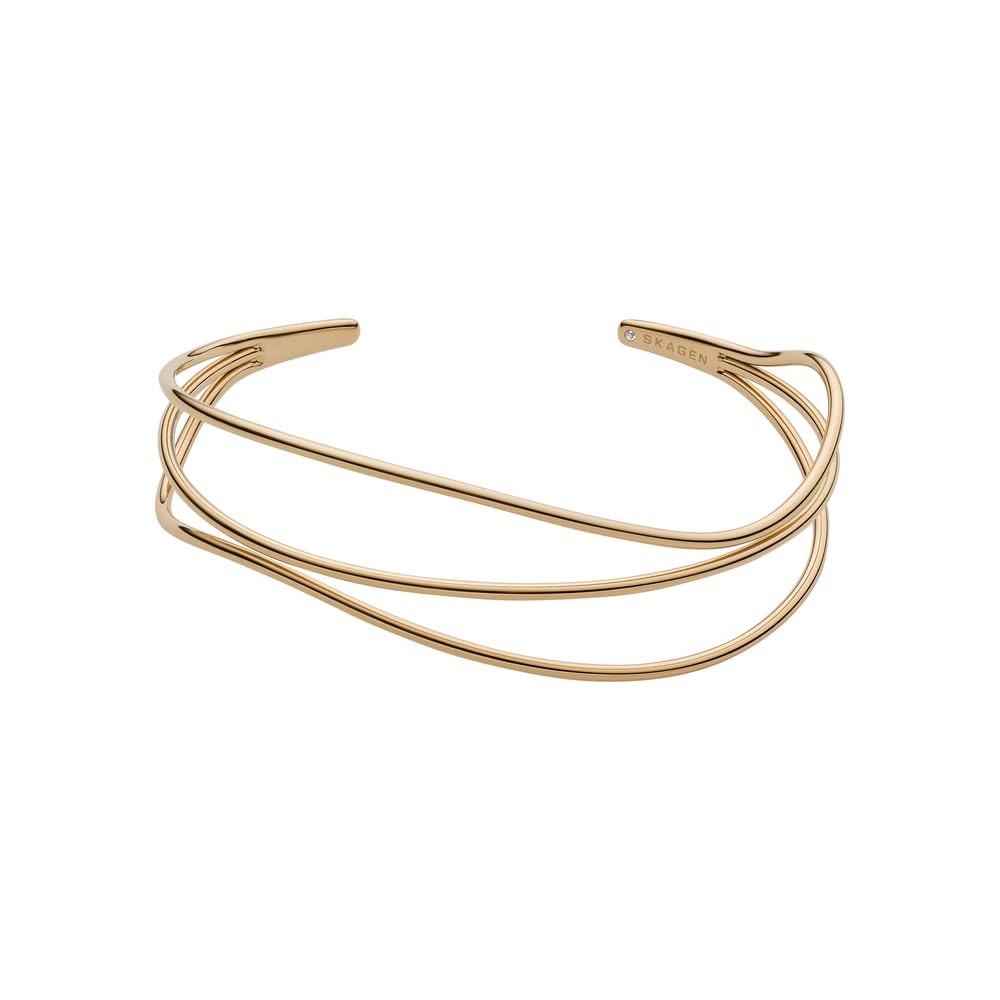 Skagen Damen-Edelstahl-Armband Goldfarbe, Goldfarbe