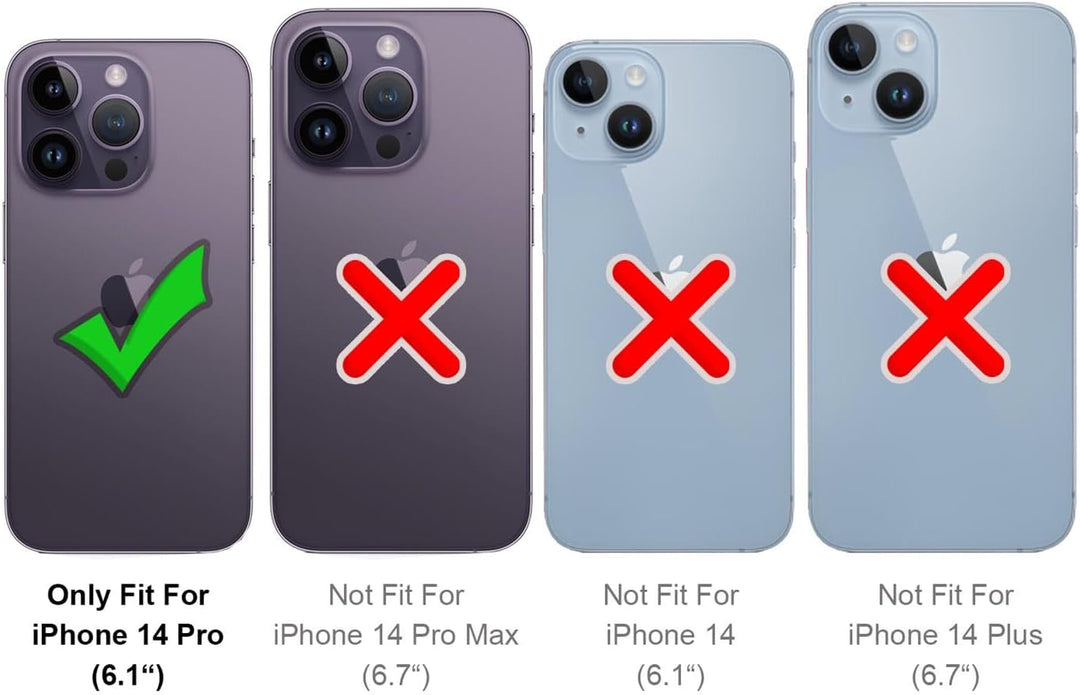 Verco Handyhülle für iPhone 14 Pro Hülle, Kompatibel mit Magsafe Metall Ständer Magnetisch Kamerasch