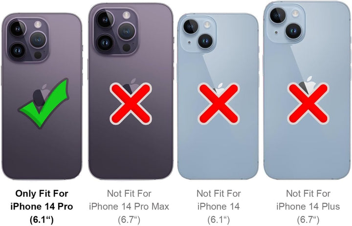 Verco Handyhülle für iPhone 14 Pro Hülle, Kompatibel mit Magsafe Metall Ständer Magnetisch Kamerasch