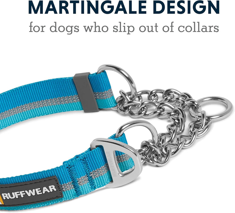 RUFFWEAR Chain Reaction Hundehalsband, Verstellbares Halsband 11"-14" Blaue Dämmerung (Blue Dusk), 1