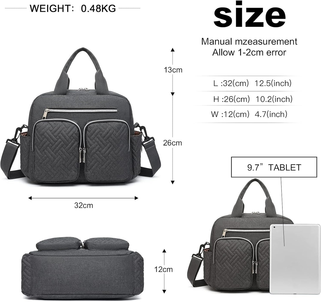 KONO Baby-Wickeltasche, stilvoll, für Mama und Papa, wandelbare Reisetasche mit isolierten Taschen D
