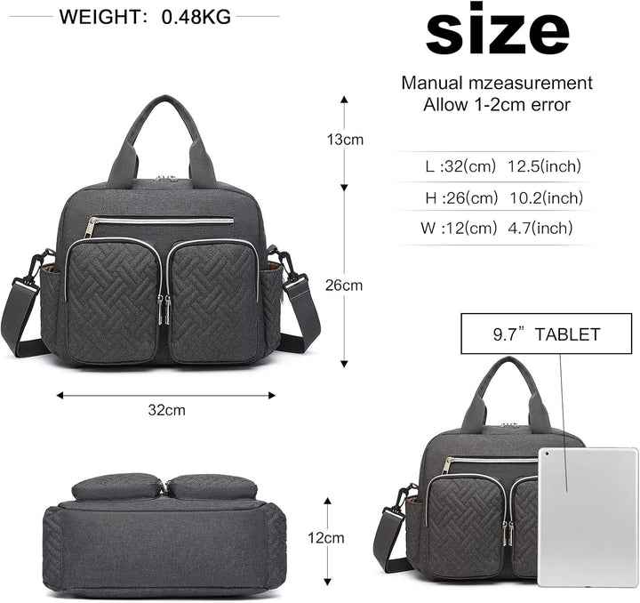 KONO Baby-Wickeltasche, stilvoll, für Mama und Papa, wandelbare Reisetasche mit isolierten Taschen D