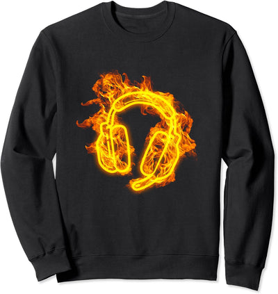 Feuer Headset Flammen Gaming Zocker Video Gamer Sweatshirt