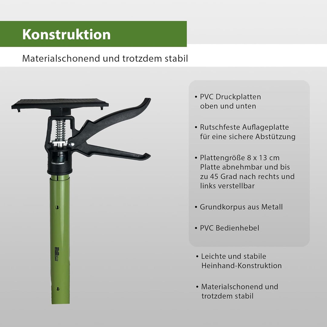 2x Montagestütze kurz 57-117 cm Klicksystem Teleskopstütze Einhandstütze Zargenspanner