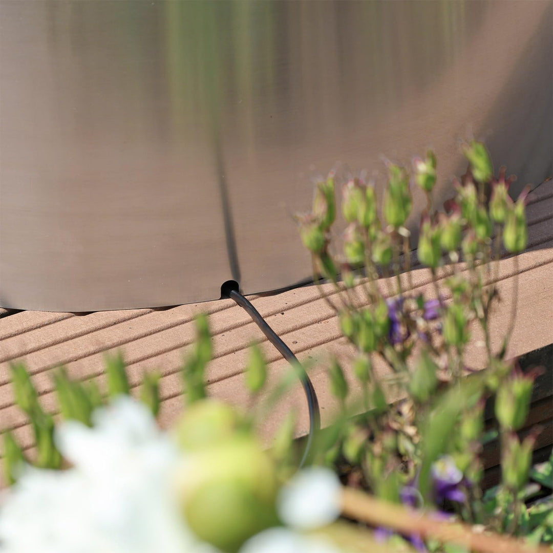 CLGarden Edelstahl Umrandung für 30 Liter Brunnenbecken Gartenbrunnen Brunnenumrandung für Terrasse
