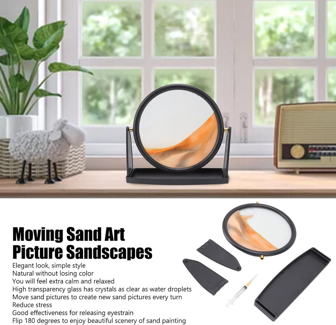 Natudeco Sandmalerei Animation Sandkunst Bild Tiefsee Sand Szene Treibsand Rahmen Sport Rund Glas 3D
