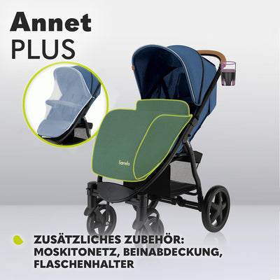 LIONELO Annet Buggy bis 22 kg mit Liegefunktion, Kinderwagen klein zusammenklappbar mit Zubehör, Eva