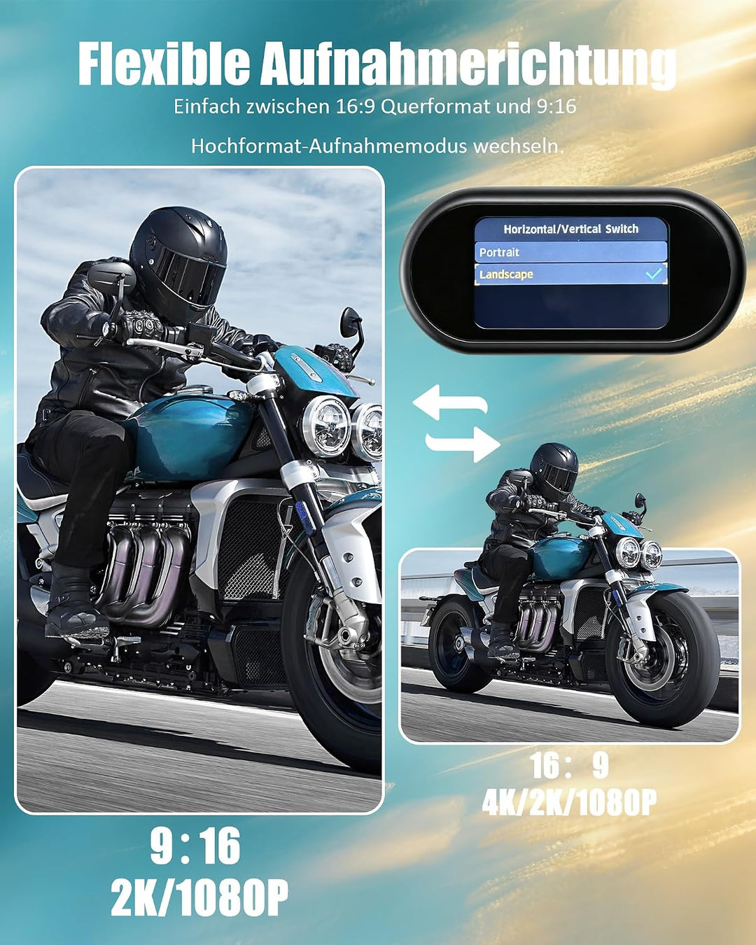 Mini Action Cam 4K, 1,47 Zoll Display Vlog Kamera, BodyCam Körperkamera mit WLAN, 140° Weitwinkel Mo