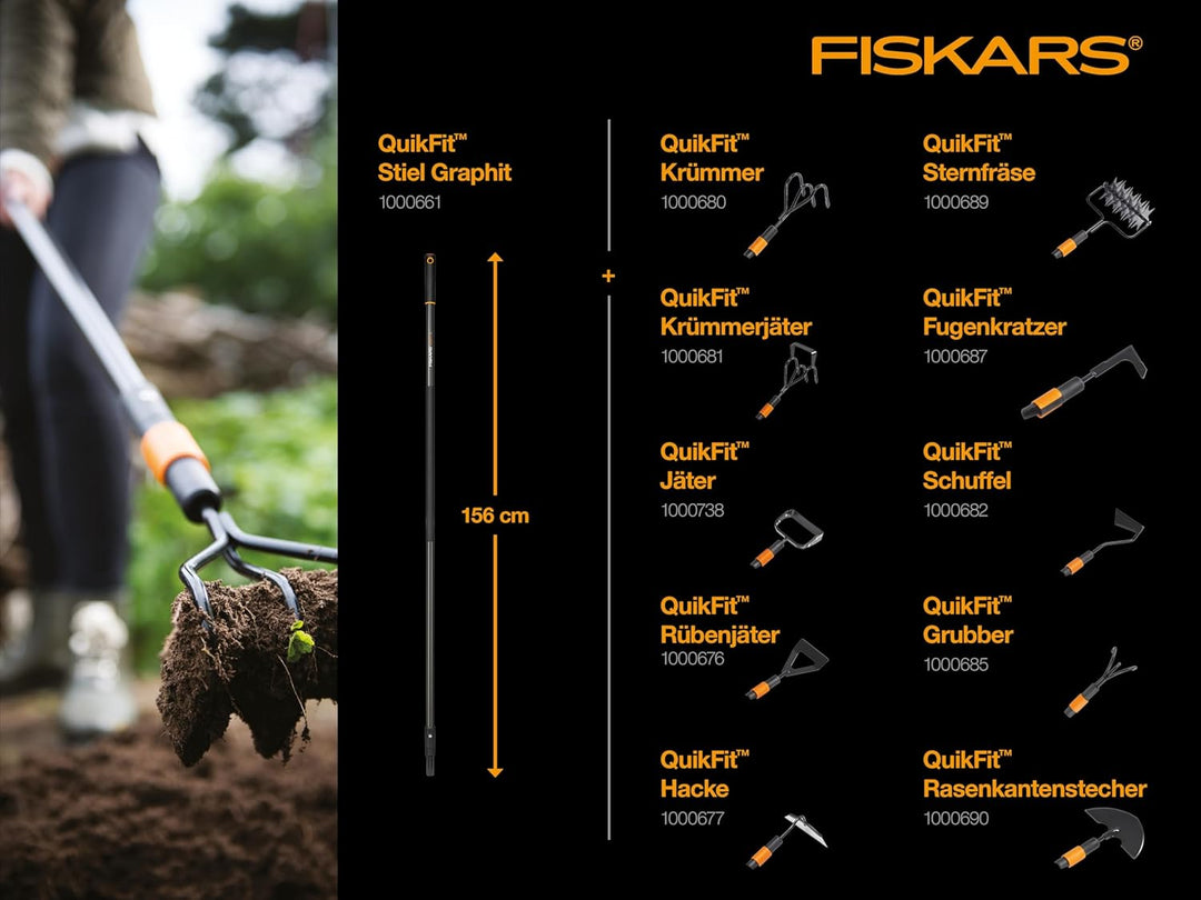 Fiskars Fugenkratzer, Fugenreiniger, Gerätekopf, Länge: 25 cm, Breite: 7 cm, Stahl-Klinge, Schwarz/O