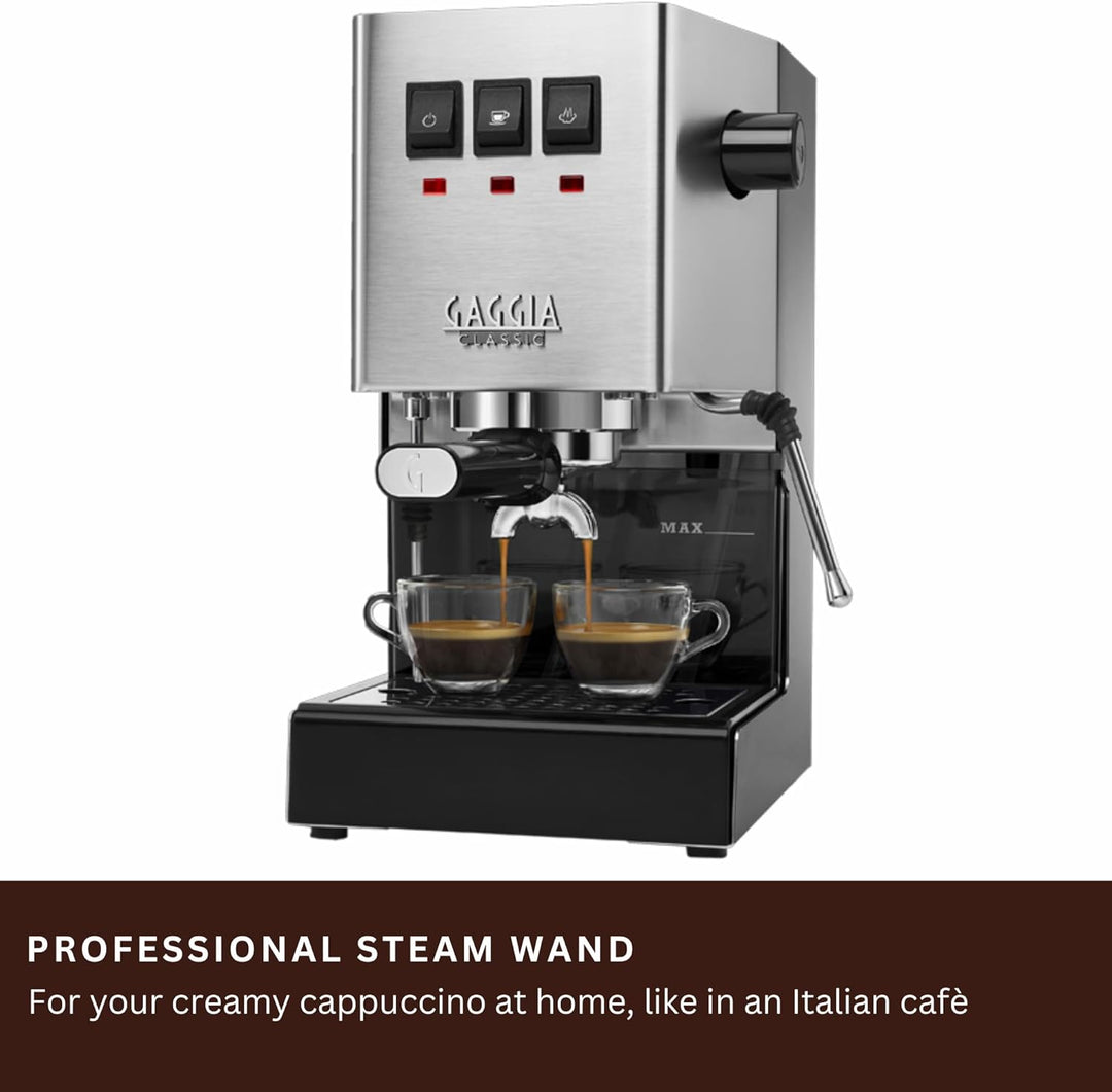 Gaggia Classic Evo INOX RI9481/11 Edelstahl, Edelstahl