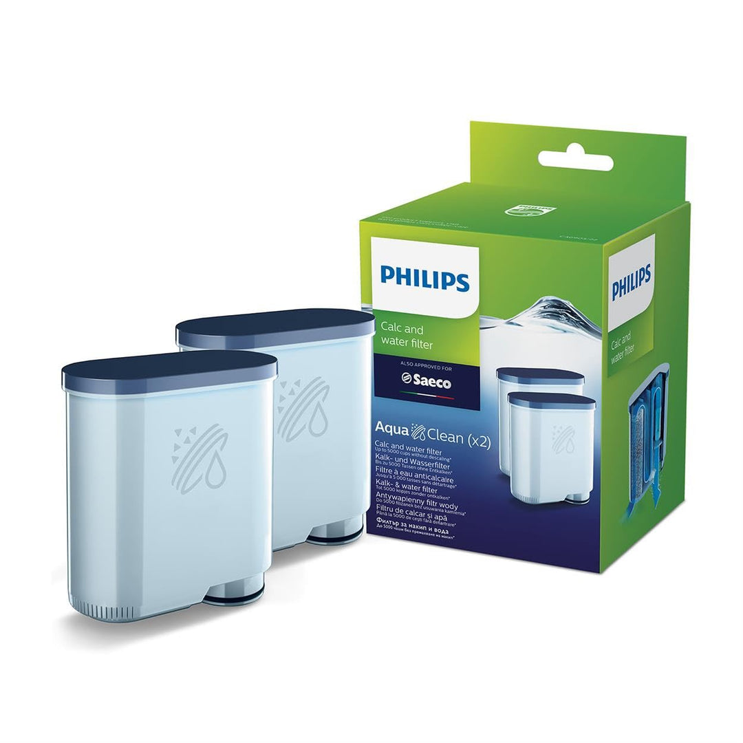 Philips Original Kalk- und Wasserfilter wie CA6903/01 - 2 AquaClean Filter, Kein Entkalken für bis z