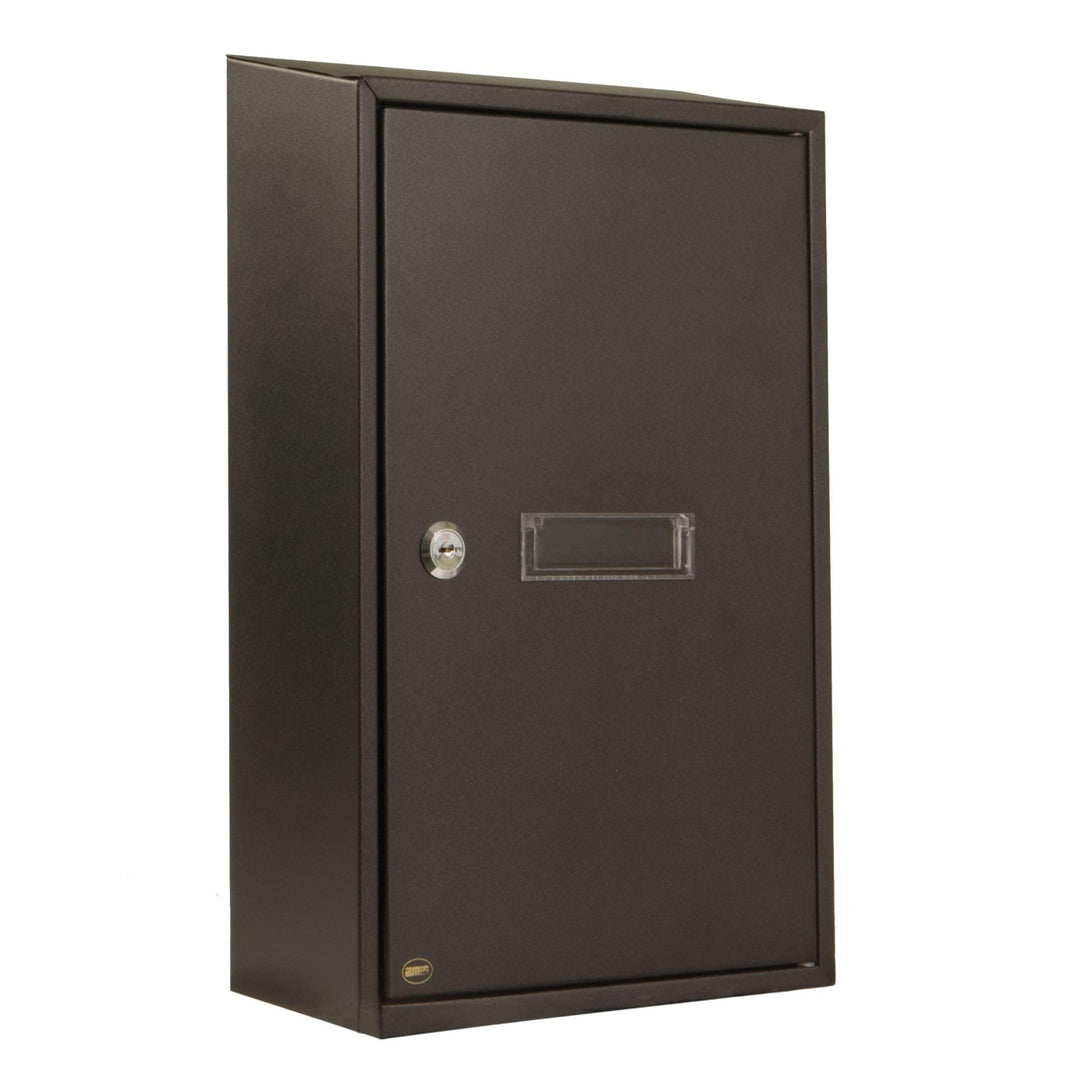 Amig - Durchwurfbriefkasten - Stahl - Farbe Schwarz - Masse: 40 x 25 x 10 cm - Schlitz: 5 x 20 cm In