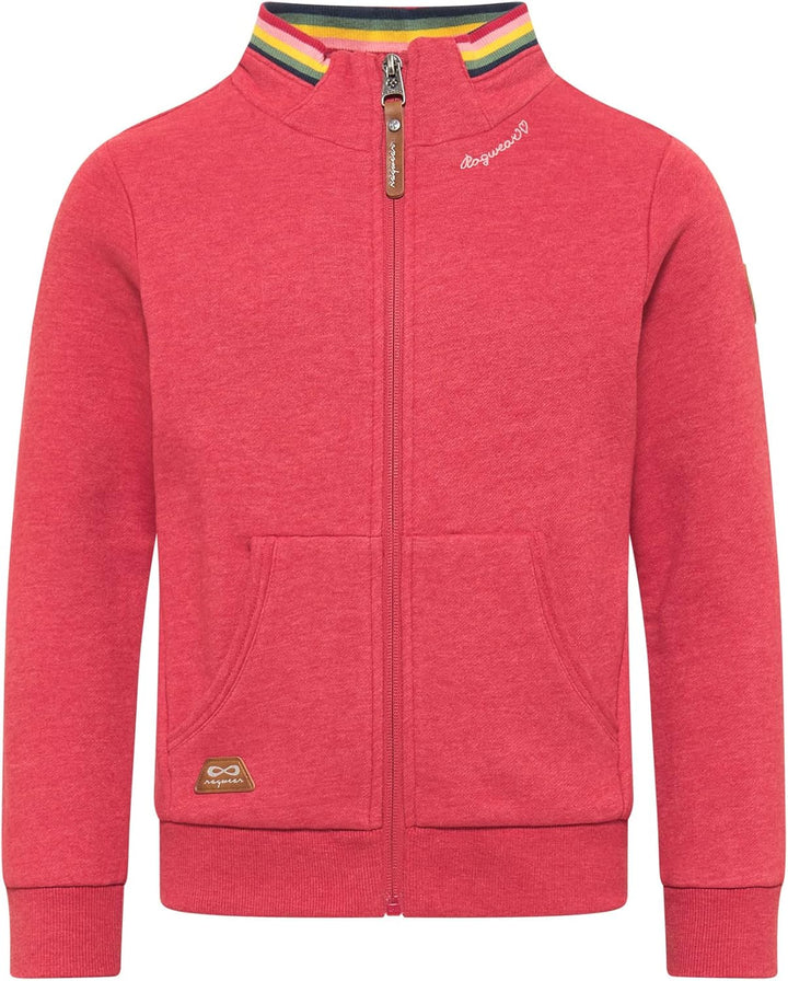 Ragwear Majda Mädchen Sweatjacke Sweasthirt mit Reisverschluss Cardigan Strickjacke Jacke Übergangsj