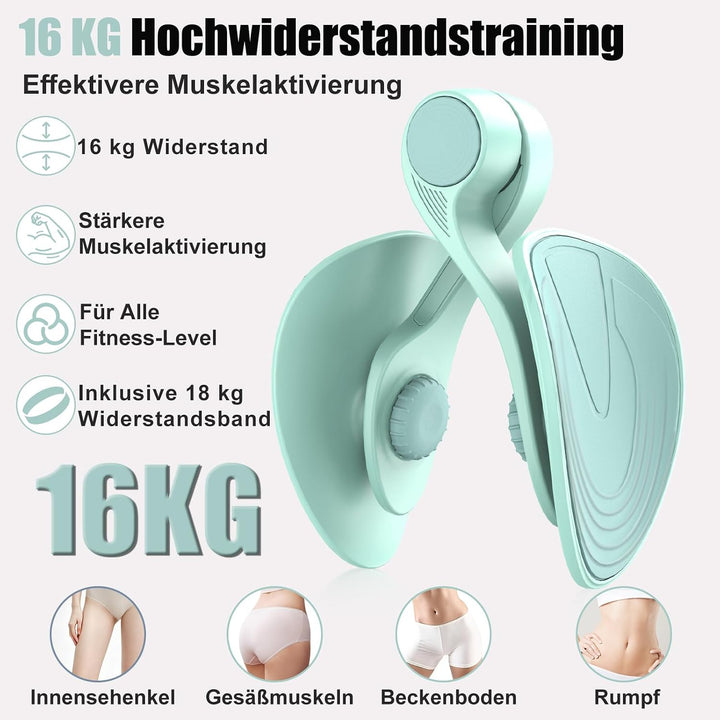 Oberschenkeltrainer 35lb Beckenboden Trainer Damen für Frau Beinpresse Po Trainer für Zuhause MäNner